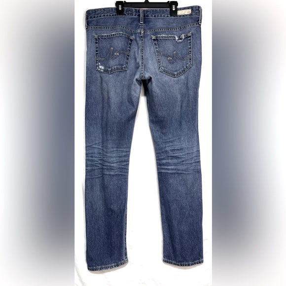 AG Jeans - The Beau High Rise Slouchy Skinny Denim Jeans Baggy Distressed Ripped - Picture 7 of 14